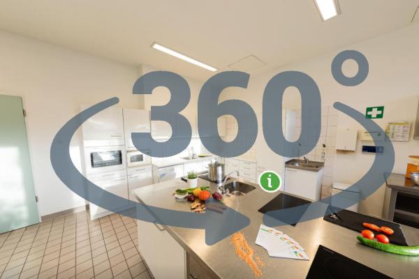 Startbild Küche für 360 Grad Rundgang durch die Paracelsus Klinik am See Bad Gandersheim