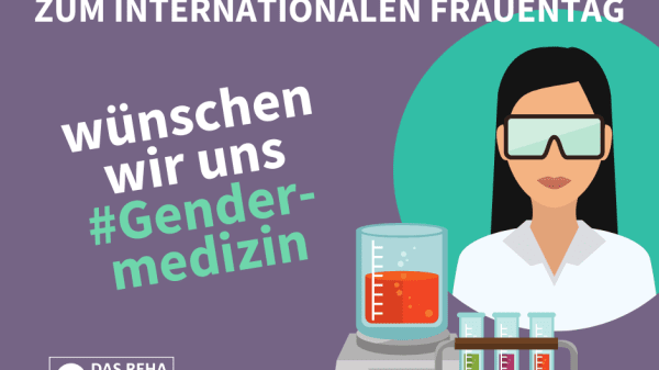 Folie zum Thema "Internationaler Frauentag und Gendermedizin".