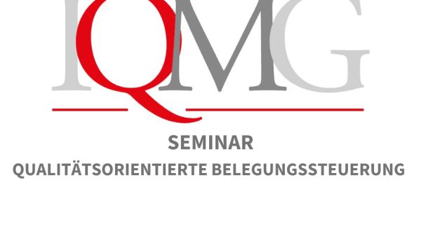 Logo des IQMG mit Schriftzug zum Seminar.