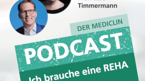 Folie zum MediClin Podcast mit Annabelle Neudam und Prof. Lars Timmermann.