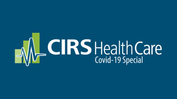 Logo CIRS Health Care mit Unterschrift "Covid-19".