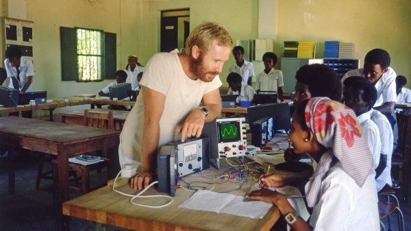 Wolfgang Prägler 1978 als Lehrer am NTTI in Mogadishu, Somalia.