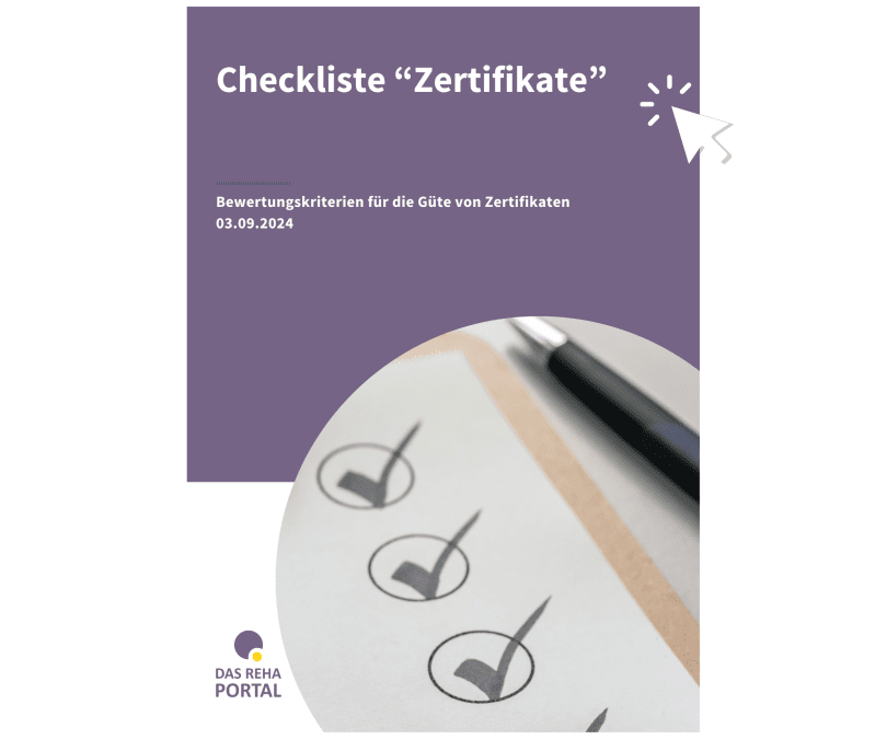 Vorschaubild der Checkliste Zertifikate mit Abbildung von dreiMenschen